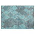 thumbnail image 2 of Addison Rugs Chantille Indoor/Outdoor Transitional Damask Teal Machine Washable Rectangle Rug, 1'8" x 2'6", 2 of 7