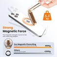 thumbnail image 2 of Soporte magnético para teléfono MagSafe 4 en 1 (el más nuevo de 2025) con correa para los dedos, soporte de anillo extraíble para iPhone 17 Pro Max 16, 15, 14, 13, 12, oro rosa, 2 of 7