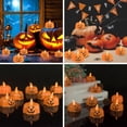 thumbnail image 6 of Pumpkin Tea Lights, 12 Pack Halloween Candles Battery Operated LED Tealight, Led Flickering Orange Pumpkin Tealights, Flameless Candles for T hanksgiving Decoration, Party, Christmas Lights, 6 of 6