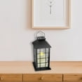 thumbnail image 3 of LED Solar Clear Glass Pane Lantern with Faux Candle Grid, 3 of 4