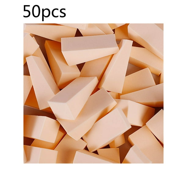 50 piezas de esponjas de maquillaje, esponjas de belleza, aplicador de maquillaje con esponja para base líquida