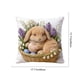 thumbnail image 3 of CaiYueKe Easter Decorative Throw Pillow Covers Cute Embroidery Accent Pillowcases Soft Short Lint Decorative Cushion Covers for Sofa Bedroom Living Room Home Decor Cozy Farmhouse Decor Pillow Shams, 3 of 7