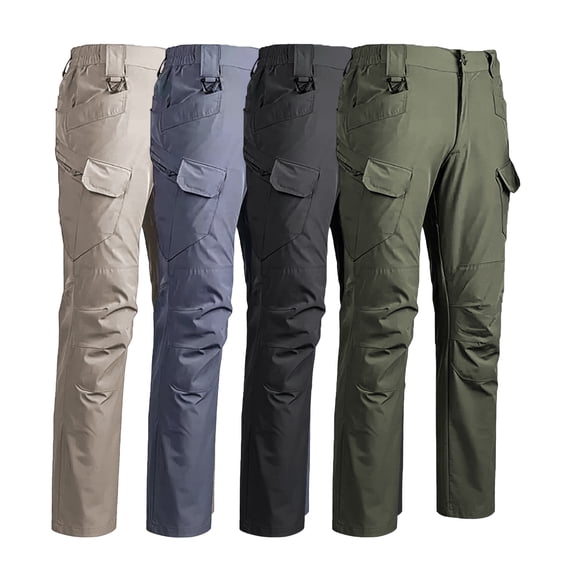 Men Multi Pocket Cargo Pants UPF50 Stretch Tapered Light Daily Outdoor Pants S-XXL(1 pack)