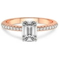 thumbnail image 3 of 4 Carat IGI Certified Emerald Shape Lab Grown Diamond Engagement Ring | 14K Rose Gold | Etienne Secret Halo Diamond Ring | FG-VS1-VS2 Quality Friendly Diamonds, 3 of 4