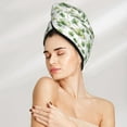 thumbnail image 2 of Yiaed St Patrick's Day3 Print Hair Cap with Button,Coral Fleece Hair Towel Wrap for Women Wet Hair,Quick Dry Turban for Wet Hair Long Thick Hair, 2 of 5