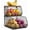 Metal With Wooden Lid, variant on 3-Tier Stackable Wire Baskets, Fruit and Vegetable Storage for Counter | Wall-Mount Potato and Onion Storage Bin, Metal Produce Basket, Kitchen Pantry Organizer and Storage on Cabinet for Snack/Can