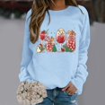 thumbnail image 2 of VBARHMQRT Chandail à Capuchon Épais pour Femmes Automne Hiver Noël Snowman Imprimé en Verre, 2 of 4