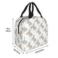 thumbnail image 2 of Yiaed Gray Rabbit Print Insulated Lunch Bag Reusable Cute Tote Lunch Box, Leakproof Cooler Lunch Bags for Work Office Travel School Picnic, 2 of 5