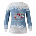 thumbnail image 3 of EGNMCR Chandail en Molleton de Noël pour Femmes T-shirt Imprimé d'Hiver Manches Longues Blouse Col Rond Hauts Décontractés, 3 of 3