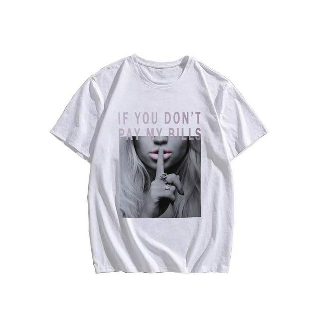 If You don't pay my bill T-Shirt Casual Short Sleeve Tee 1 Pcs 100% Heavy Cotton - Comfortable Crew Neck, Soft Adorable Tees Tops