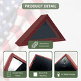 thumbnail image 7 of ILOT Flag Case Small for American Veteran Burial Flag Solid Wood Military Flag Display Case Funeral Flag Flag Shadow Boxes to Fit a Folded 3'x5' American Flag with Polished Plexiglass, 7 of 7