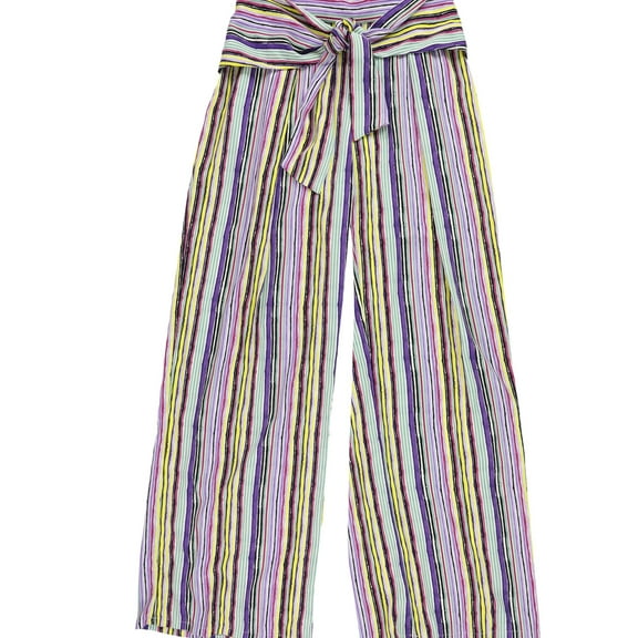 Bar III Women's Striped Pull-On Pants, Mult, XXS