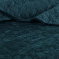 thumbnail image 4 of Madison Park Harper 3 Piece Velvet Quilt Set in Teal, 4 of 5