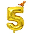 thumbnail image 2 of Globos digitales dorados con el número 5 para baby shower con mini dragón Golden_5, 2 of 7