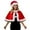 Red2, variant on Christmas Santa Hat- Adult Xmas Holiday Hat for Women & Men Festive Holiday Party Supplies Christmas Cape Hat Two-piece Set