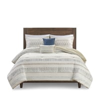 Gracie Mills Penny Southwest-Inspired 5 Piece Seersucker Comforter Set with Decorative Pillows - GRACE-15483