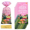 thumbnail image 6 of TETOU 50pcs Easter Candy Treat Bags Bunny Chick Rabbit Cellophane Cookie Gift Bags Easter Party Favor Supplies, 6 of 11