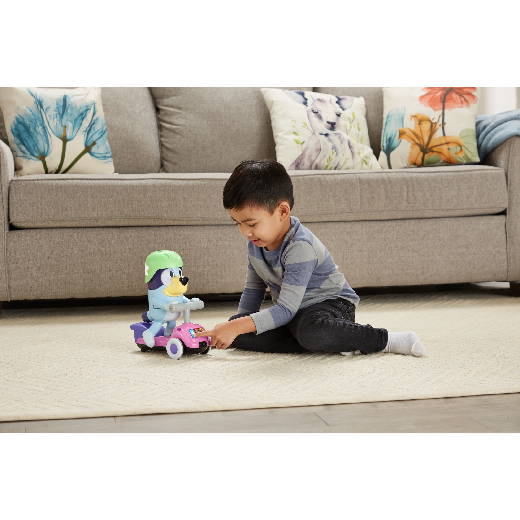 VTech® Bluey Scooter Time Bluey, Moving Electronic Figure Toy for Preschoolers, Ages 3-6 Years Old