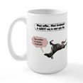 thumbnail image 2 of CafePress - Black Coffee Snoozin' Black Greyhound Large Mug - 15 oz Ceramic Large White Novelty Mug, 2 of 6