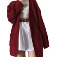 thumbnail image 1 of Gvmfive Women Casual Solid Open Front Knit Cardigan, 1 of 6