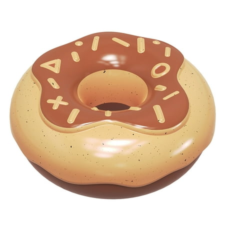 Darzheoy 4.6 inch Donut Dog Chew Toy with Squeakers Rubber Dog Toy for Interactive Play Small to Medium Dogs Puppy Aggressive Chewers