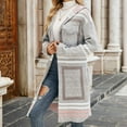 thumbnail image 7 of Hooded Knitted Cardigan Sweater Coat for Women Geometric Print Cardigan Coat Long Sleeve Pocket Cardigan Coat Maxi, 7 of 7