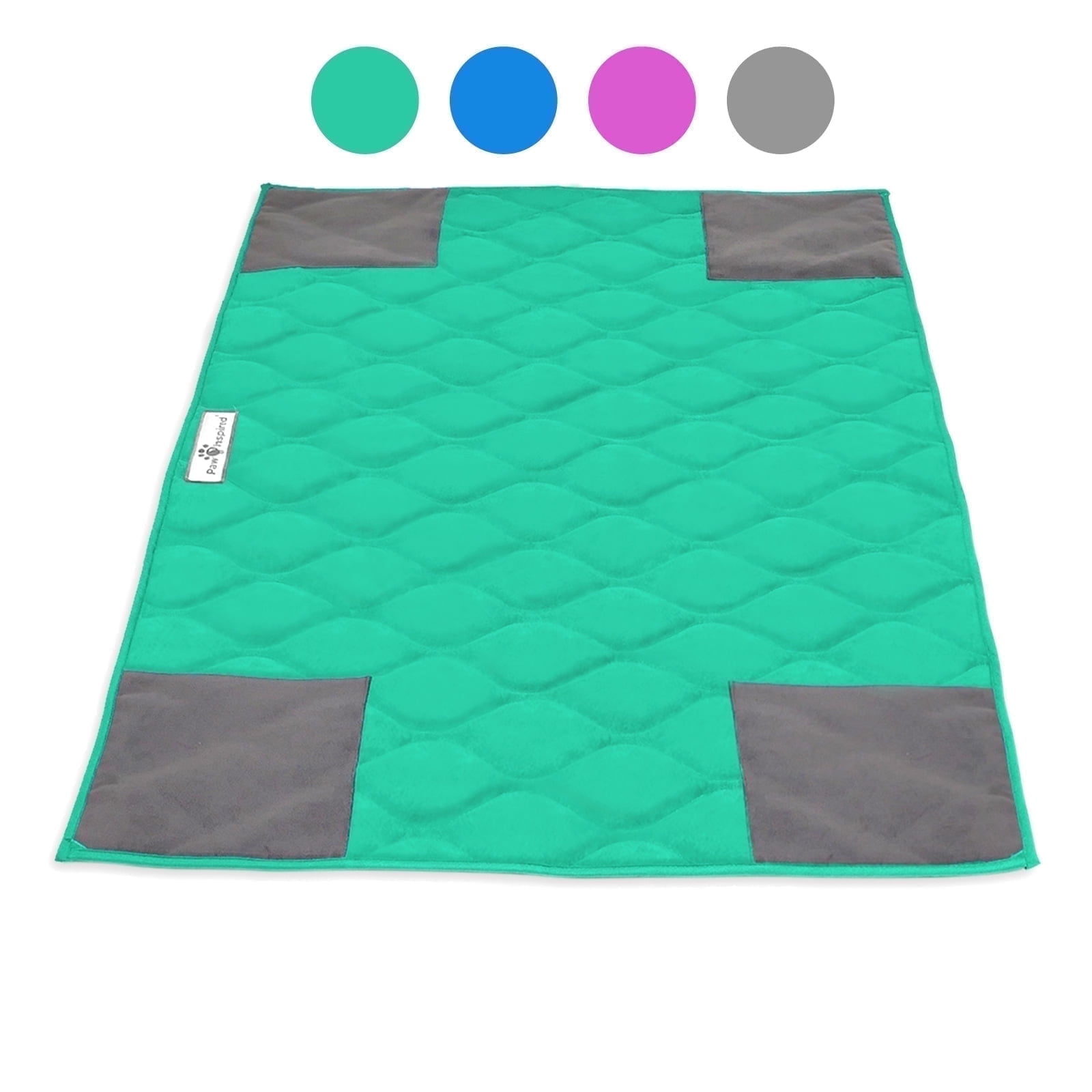 Paw Inspired PopCorner Guinea Pig Fleece Cage Liners for C&C 2x3 | Fleece Bedding for Guinea Pigs, Ferrets, Rabbits, Hamsters, Small Animals | Reinforced Corners Pee Pad (Green)