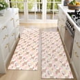 thumbnail image 4 of Kitchen Rugs Sets Of 2,Pink Checkered Cow Pattern Anti Fatigue Kitchen Mat Rugs Non Slip Washable,Decorative Kitchen Floor Mats for Kitchen,Sink,Laundry,17"X47", 4 of 5