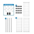 thumbnail image 5 of 3-Shelf Adjustable Chrome Metal Wire Shelving Rack, Floor Mount, 36" L x 14" W x 30" H, Industrial Style, 5 of 7