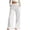 White, variant on SAWOBUUN Womens Linen Wide Leg Pants Drawstring Ruffle Hem Palazzo Trousers Casual Loose Fit Summer Beach Pants