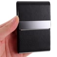 thumbnail image 2 of MasteelfCA Business Card Holder Metal Business Card Pocket Leather Card Case Business Card Case, 2 of 8