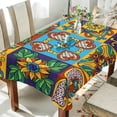 thumbnail image 4 of Dreamtimes Mexican Talavera Tablecloth, Waterproof Washable Polyester Square Table Cover, Durable Tablecloth for Kitchen Dining Table Party Decor ( 60"x 90"), 4 of 7