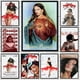thumbnail image 2 of Póster de portada de álbum de música de cantante de hip hop Rosalía, pintura en lienzo, arte de pared, impresiones, imagen para cafetería, bar, habitación, decoración del hogar, regalos para fanáticos, 2 of 5