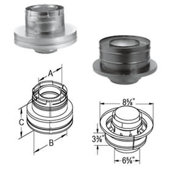 Duravent 46Dva-Kcc 4" X 6-5/8" Inner Diameter - Galvanized