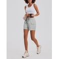 thumbnail image 6 of Pinspark Comfy Shorts for Women Lounge Casual Short Soft Workout Sports Wear Elastic High Waisted Cargo Pockets, 6 of 6