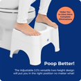 thumbnail image 3 of Taburete de baño en cuclillas con forma de orinal ajustable 2.0, color blanco, 3 of 9