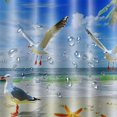 thumbnail image 5 of Orinice  Tropical Scene Shower Curtains, Hawaii Summer Palm Tree Beach Seaside Coastal Ocean Scenery Seagull Decor Bath Curtains for Bathroom Set, Waterproof Durable Cloth with 12 Hooks,  36x72, 5 of 7