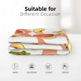 thumbnail image 5 of Peach Throw Blanket Super Soft Warm Bed Blankets for Couch Bedroom Sofa Office Car, All Season Cozy Flannel Plush Blanket for Girls Boys Adults, 60 X 50 Inch, 5 of 6