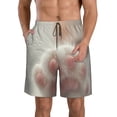 thumbnail image 2 of Uemuo Raindrop Kitten Paw Pattern Men's Swim Trunks Hawaiian Beach Bathing Suit Swimsuits Beach Quick-Dry Shorts with Pockets-3X-Large, 2 of 9