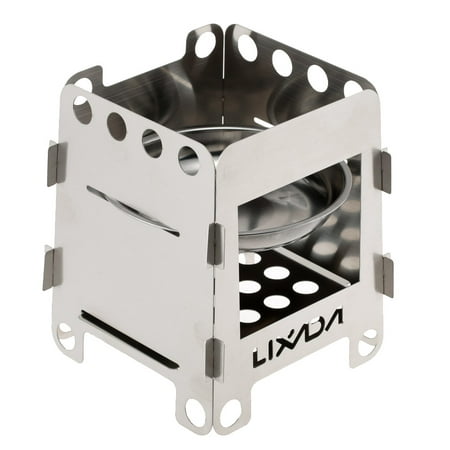 Lixada Outdoor Lightweight Portable Camping Picnic Alcohol Wood Stove with Storage Bag