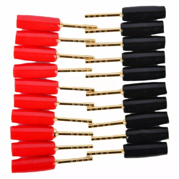 ARCADORA Pin Plugs 20 Pack Gold Plated Copper Solderless Speaker Wire Up to 3mm for Amplifiers