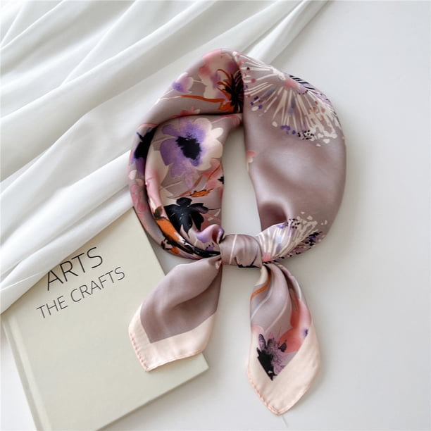 Pañuelo cuadrado pequeño de seda para mujer, banda para el pelo para primavera y otoño, verano, protección para el cuello, estilo extranjero, para estudiantes, bufanda decorativa profesional