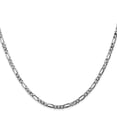 thumbnail image 2 of Primal Gold 14 Karat White Gold 2.75mm Flat Figaro Chain, 2 of 4