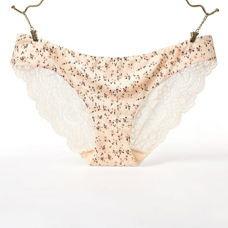 

Briefs For Women Knickers Ladies Underwear Lace Hollow Out Seamless Low Waist Briefs O M 3pcs