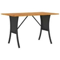 thumbnail image 6 of vidaXL Patio Sofa 3-Seater with Cushions&Table Black Poly Rattan, 6 of 6