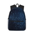 thumbnail image 1 of Disketp Blue Glitter Retro Mochila Ligera Clásica con Múltiples Bolsillos, Mochila Casual para Hombre y Mujer, Ideal para Escuela, Trabajo y Viajes, 1 of 6