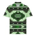 thumbnail image 5 of Zylanna Men's Button Polo Shirts Tee, Short Sleeve Turndown Collar Summer Printed Casual Pullover for Men Green Size 2XL, 5 of 5
