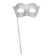 thumbnail image 1 of Máscara de mascarada de Halloween, accesorio de disfraz para cosplay, decoración, carnaval, Halloween plata, 1 of 8
