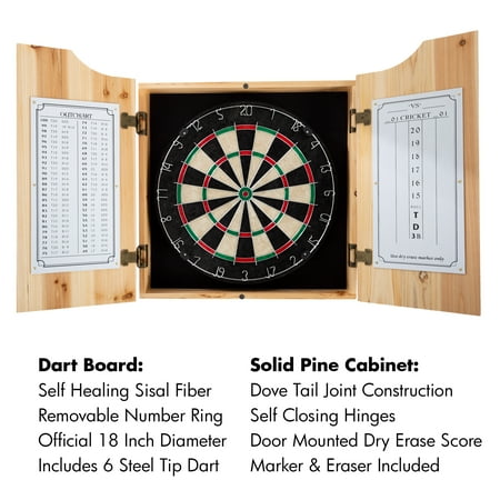 Carolina Hurricanes NHL  Dart Cabinet Set with Darts and Board - Red, White, Silver, Black