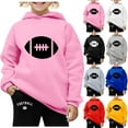 thumbnail image 5 of shqvo Kid's Tracksuit Game Day Fans Hoodie and Sweatpants Football Rugby Print Sweatsuits 2 Piece Fashion Clothing Sets for Kids, 5 of 5